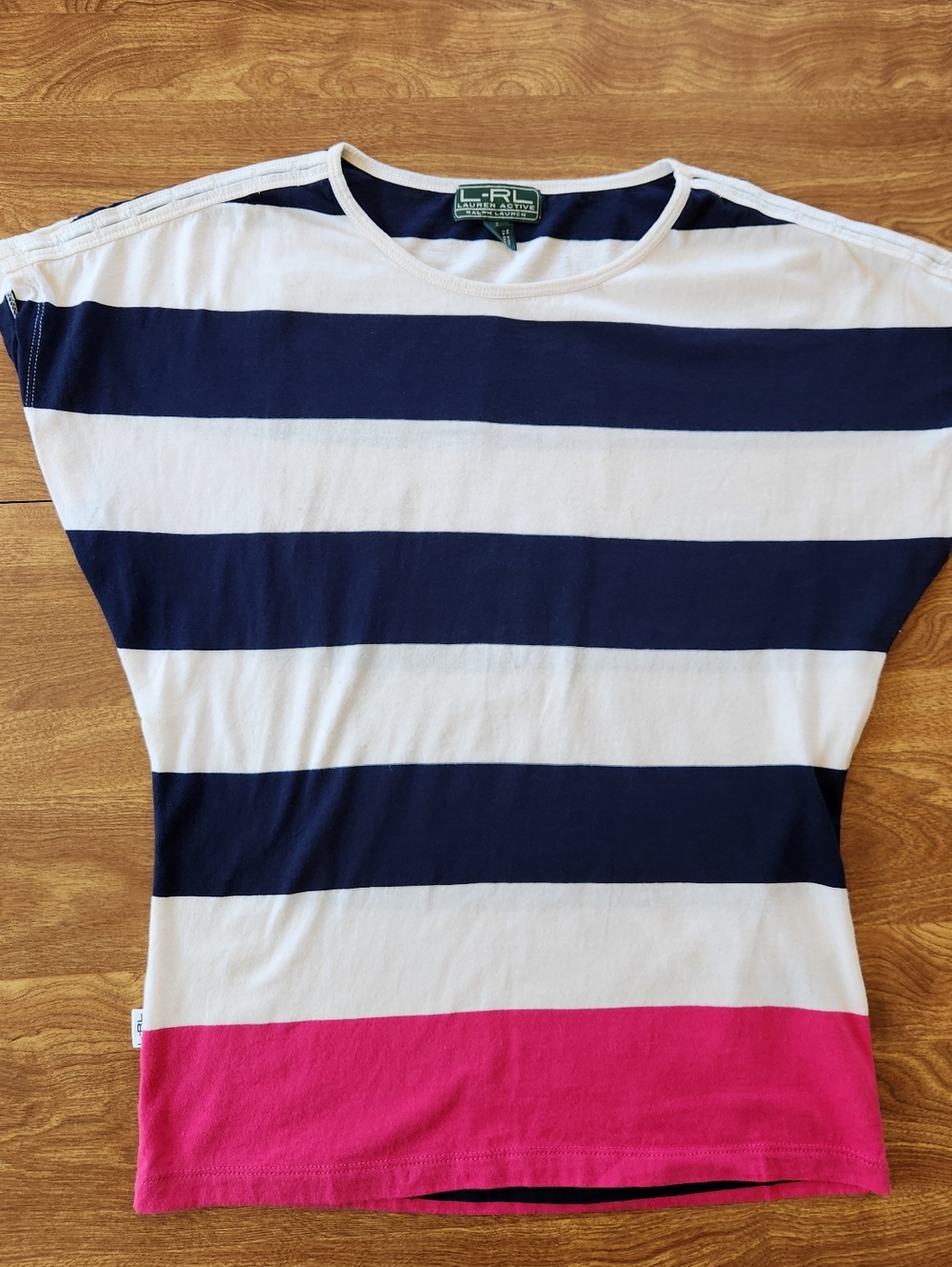 Lauren Ralph Active Short Sleeve Color Block Top / Shirt